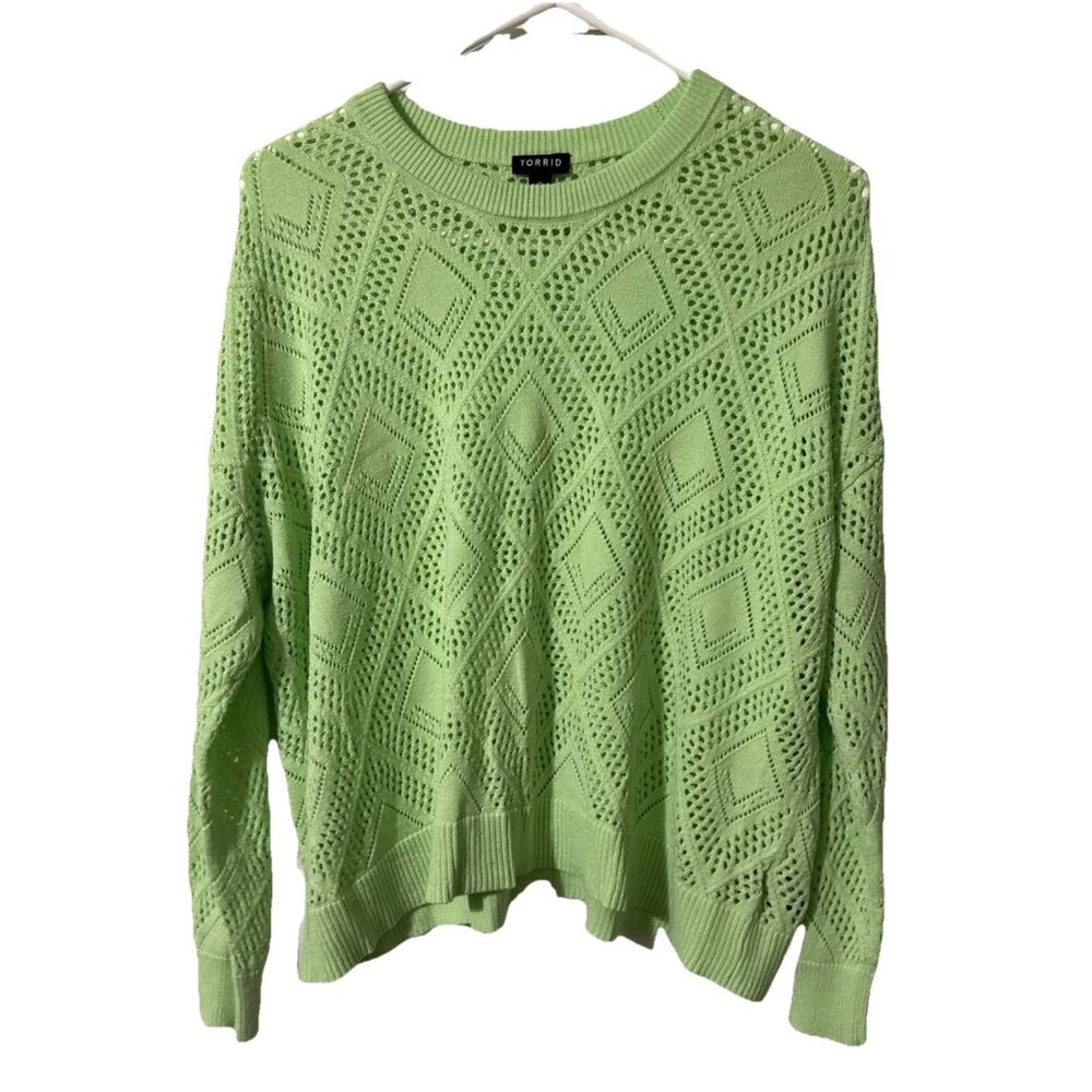Torrid Light Green Sheer Sweater Size 0 or XL